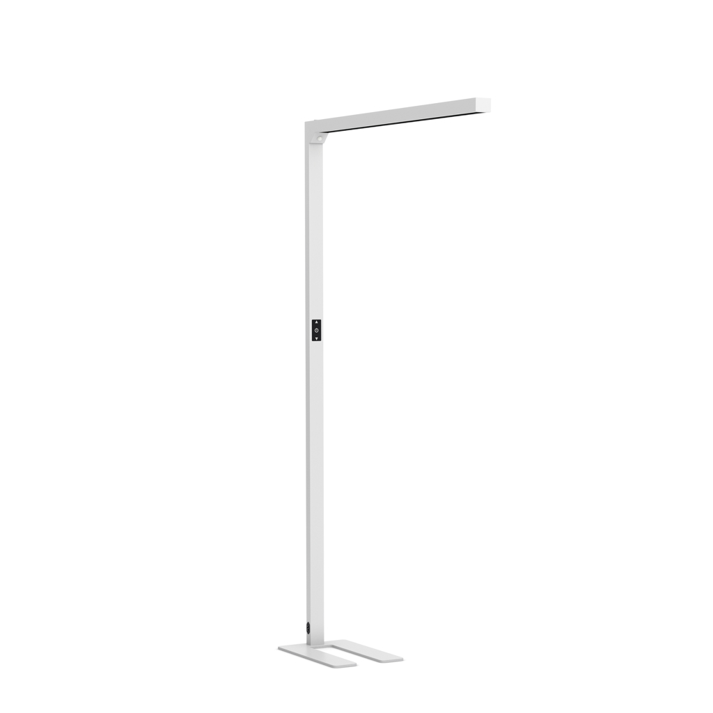 LED Büro Stehleuchte Lumer® Slim, blendfrei, Sensor, Dimmer Weiss