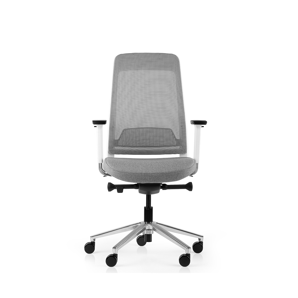 Inwerk Teamo® Original - Ergonomischer Bürostuhl, Weiss/Grau