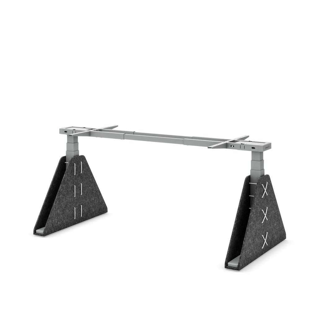 Höhenverst. Tischgestell Masterlift® Flex Akustix®-Edition, Trapez Dunkelgrau, Silber