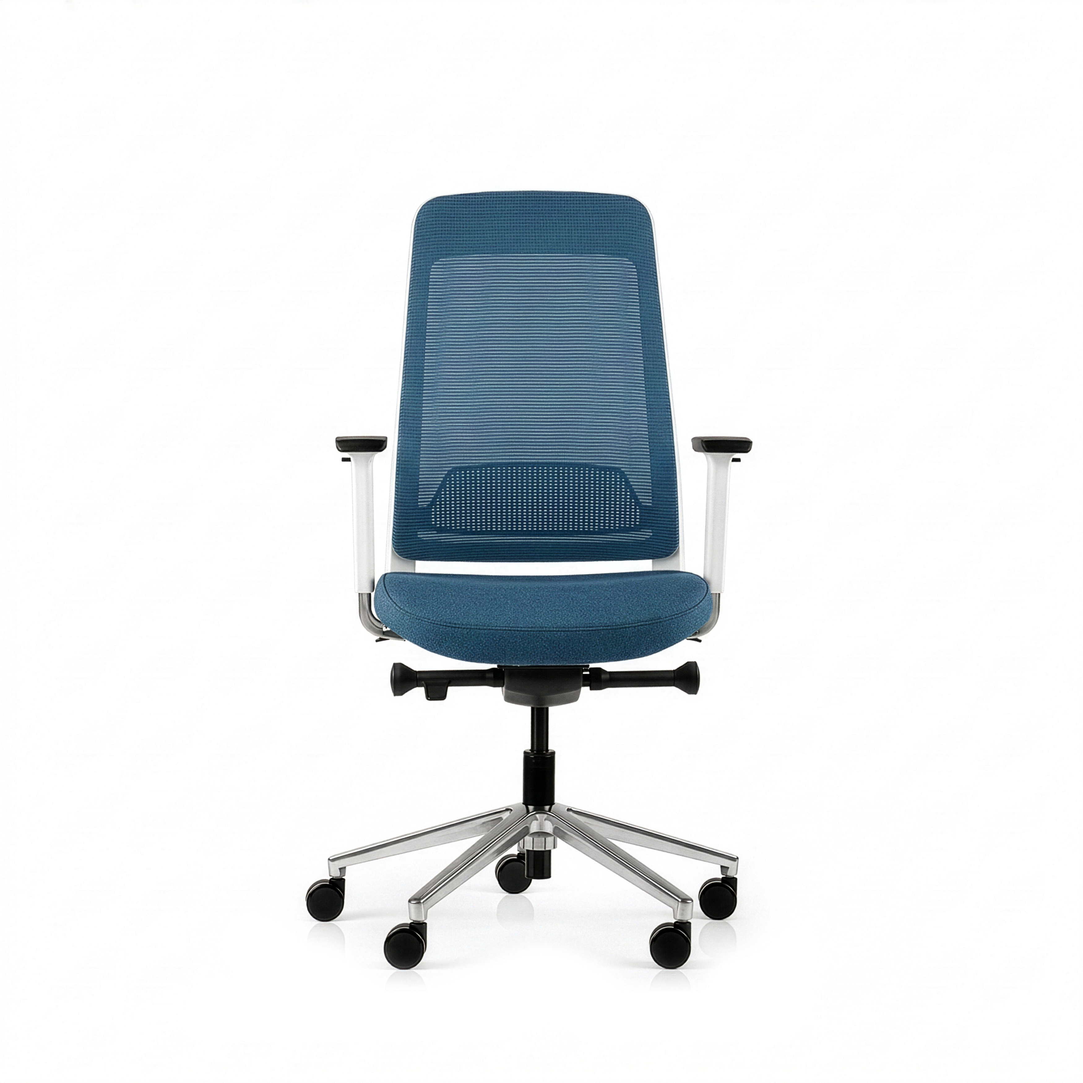 Inwerk Teamo® Original - Ergonomischer Bürostuhl, Weiss/Blau