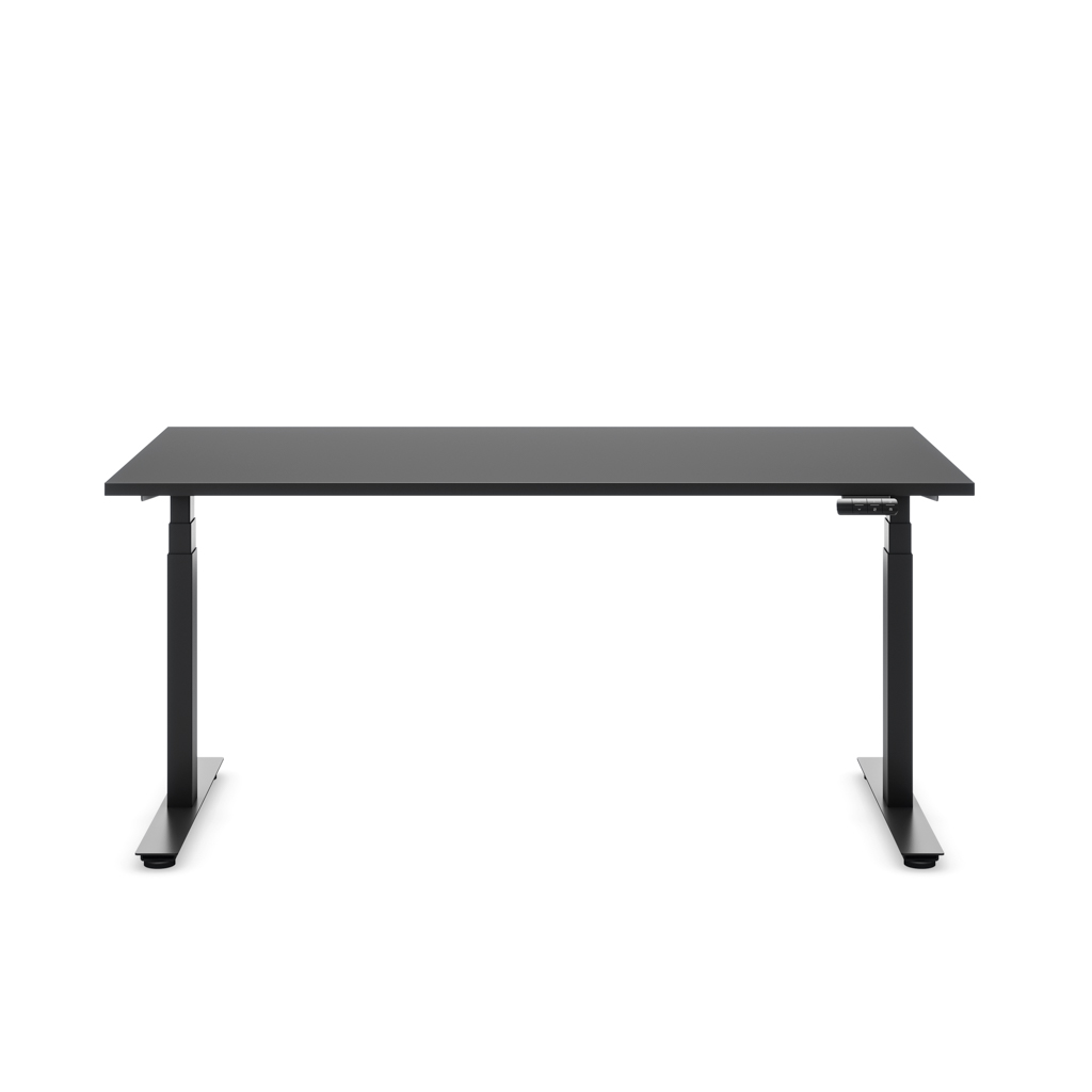 Höhenverstellbarer Schreibtisch Ecolift® Plus Schwarz Dekor/Schwarz 160x80