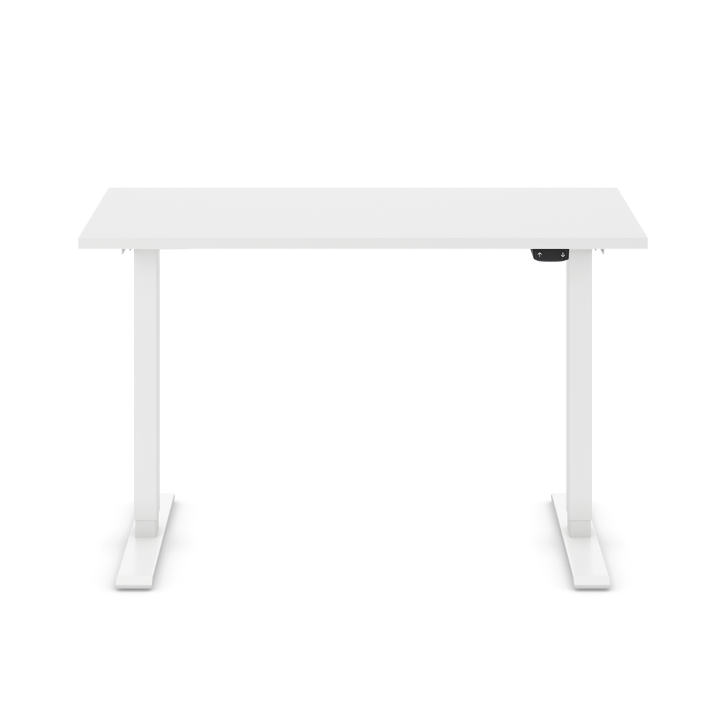 Höhenverstellbarer Schreibtisch Ecolift® Weiss Dekor/Weiss 118x58