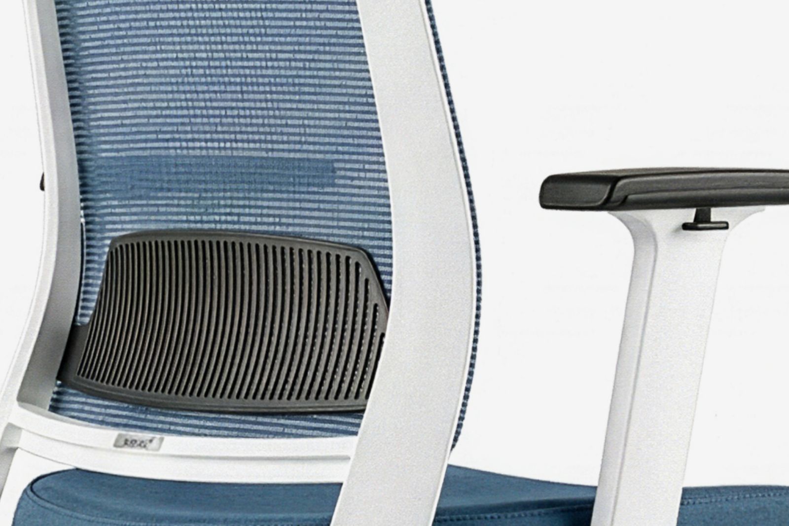 Inwerk Teamo® Original - Ergonomischer Bürostuhl, Weiss/Blau