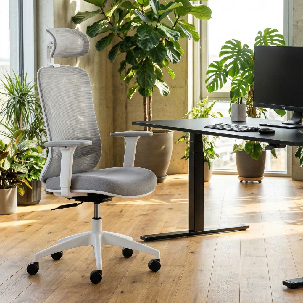 EcoChair 3 - Ergonomischer Bürostuhl, Weiss