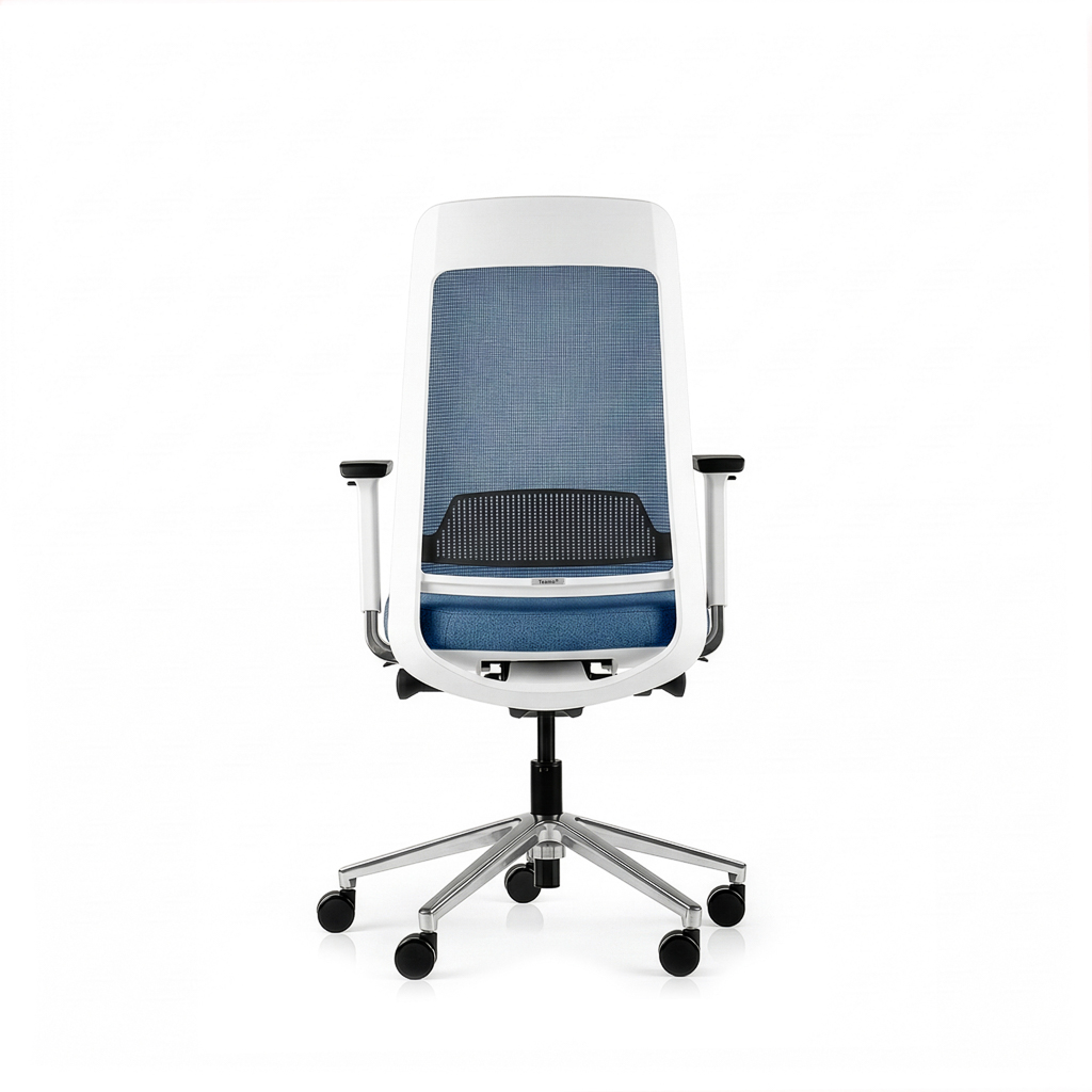 Inwerk Teamo® Original - Ergonomischer Bürostuhl, Weiss/Blau