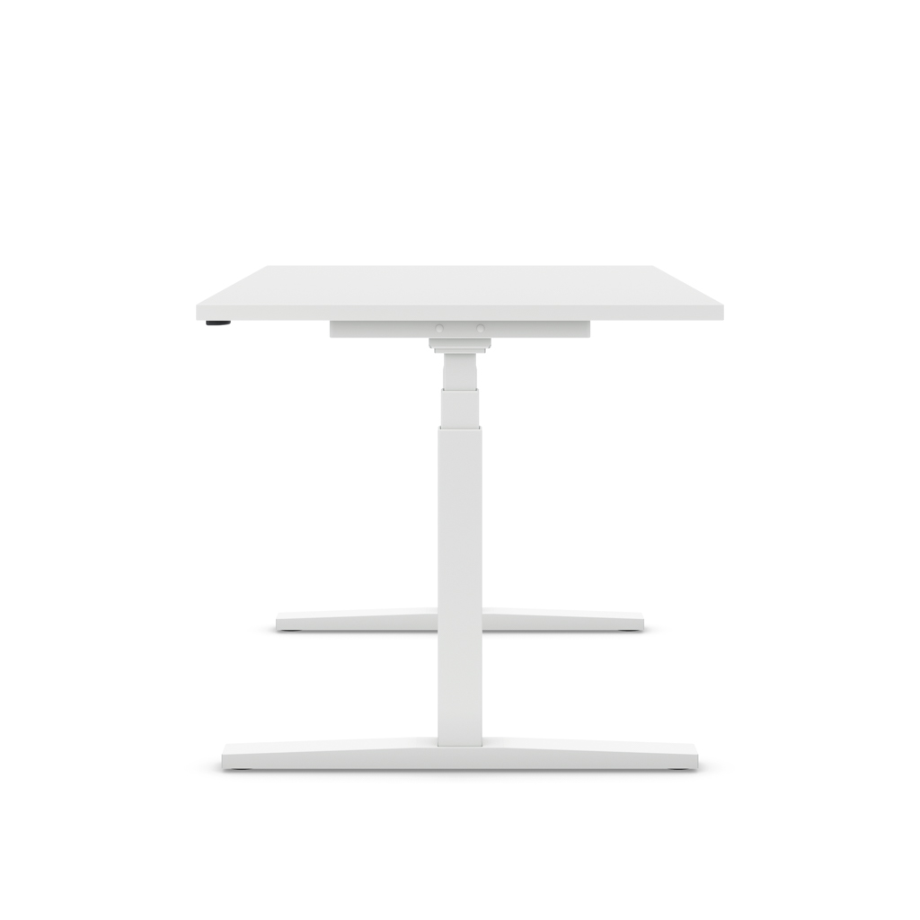 Höhenverstellbarer Schreibtisch Imperio® Lift Q2 Weiss Dekor/Weiss 120x80