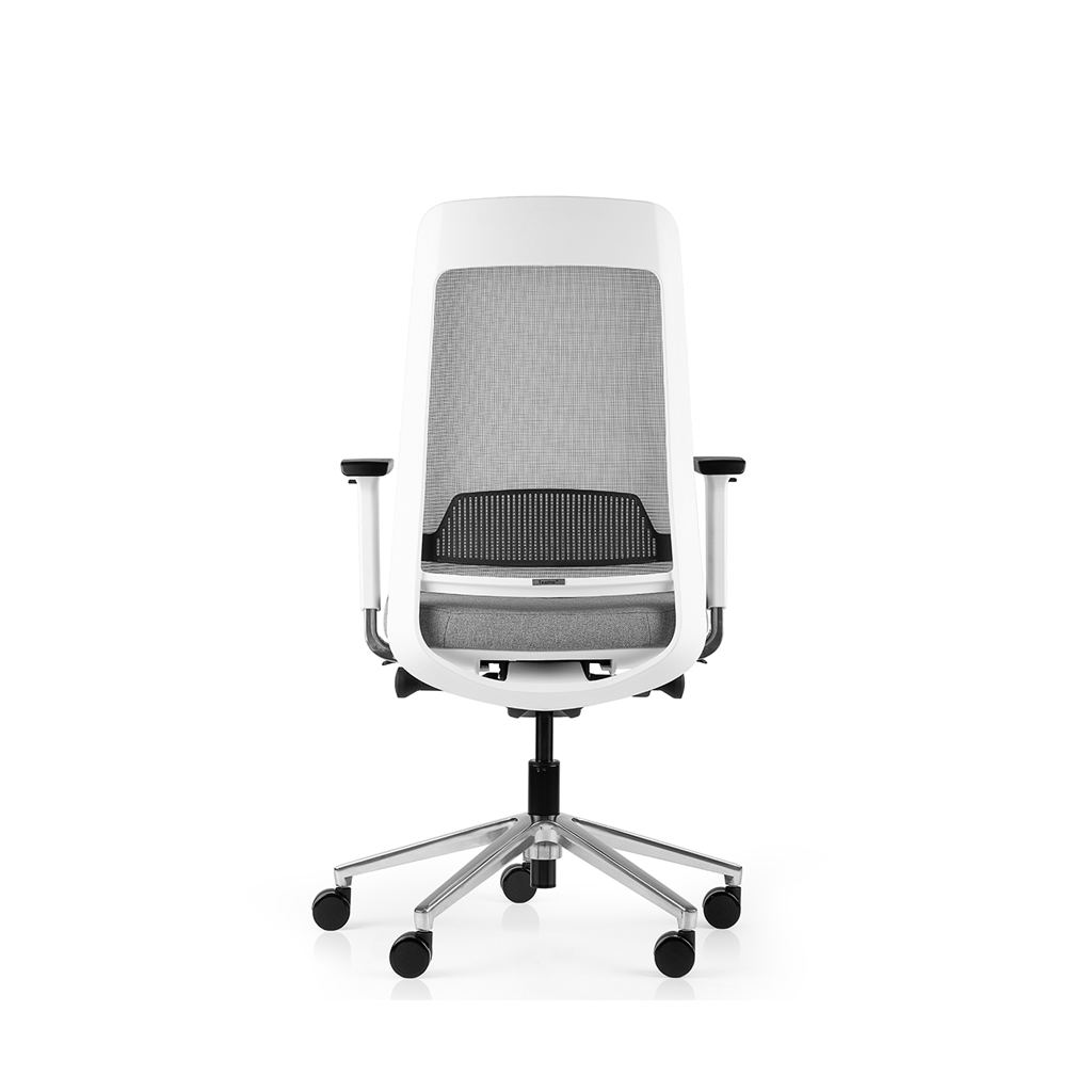 Inwerk Teamo® Original - Ergonomischer Bürostuhl, Weiss/Grau