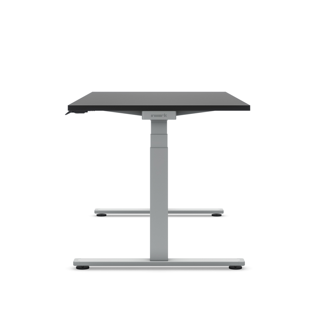 Höhenverstellbarer Schreibtisch Masterlift® Flex Light, Schwarz Dekor/Silber 120x80