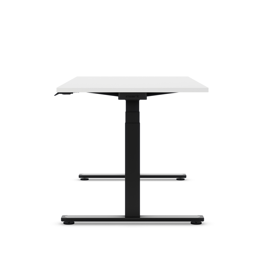 Höhenverstellbarer Schreibtisch Masterlift® Flex Light, Weiss Dekor/Schwarz 160x80