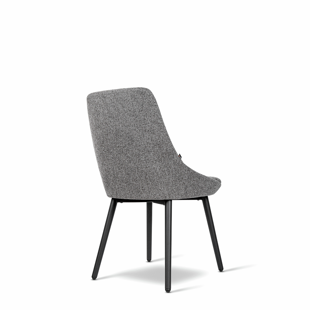 Inwerk Frankie 2 - Polsterstuhl, Stoff grau meliert