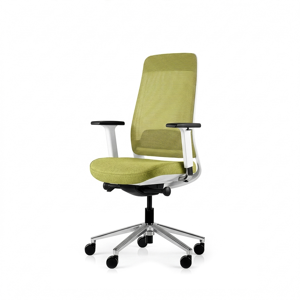 Inwerk Teamo® Original - Ergonomischer Bürostuhl, Weiss/Grün