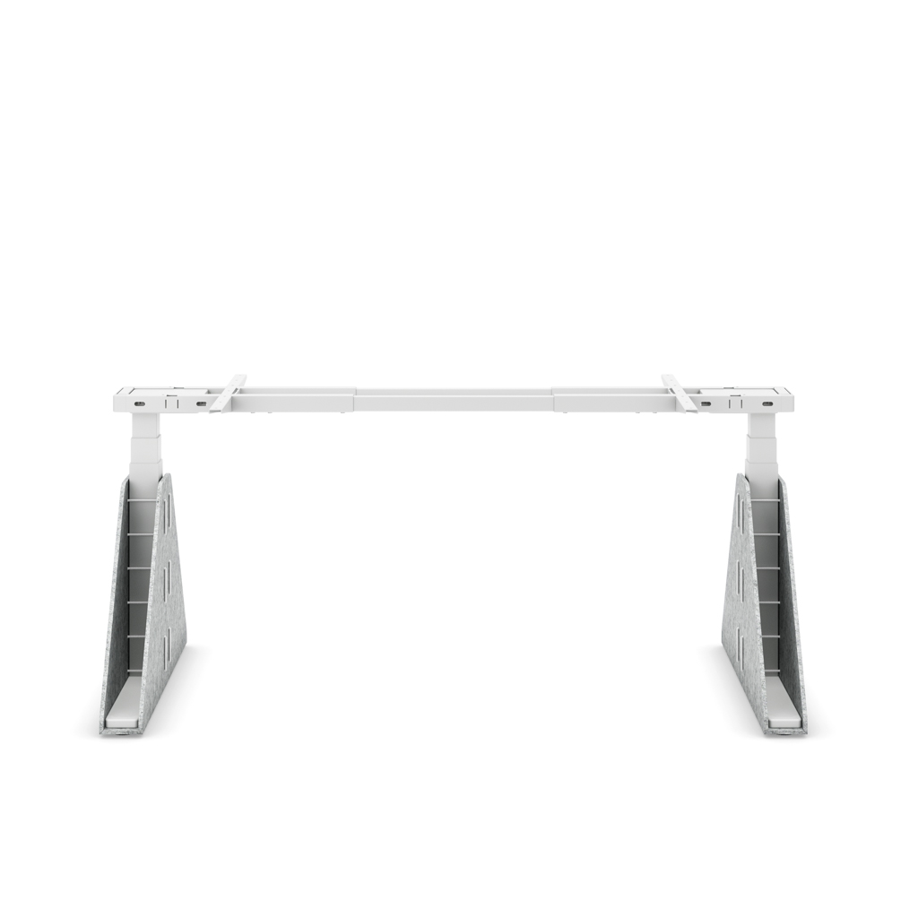 Höhenverst. Tischgestell Masterlift® Flex Akustix®-Edition, Trapez Hellgrau, Weiss