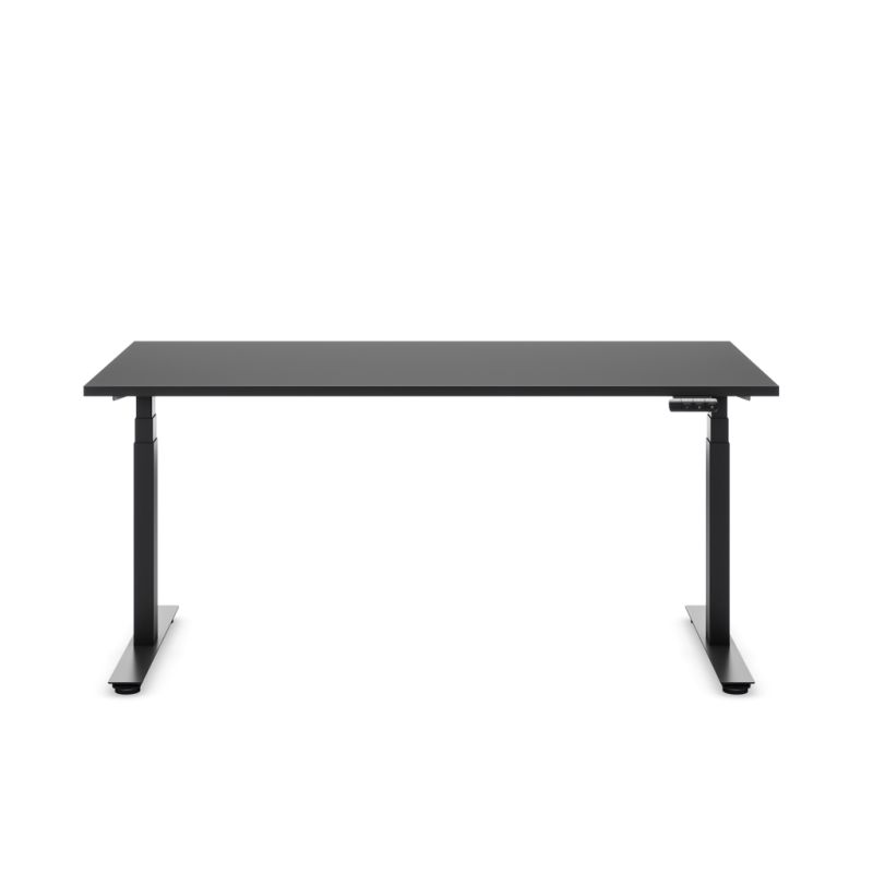Höhenverstellbarer Schreibtisch Ecolift® Plus Schwarz Dekor/Schwarz 120x80