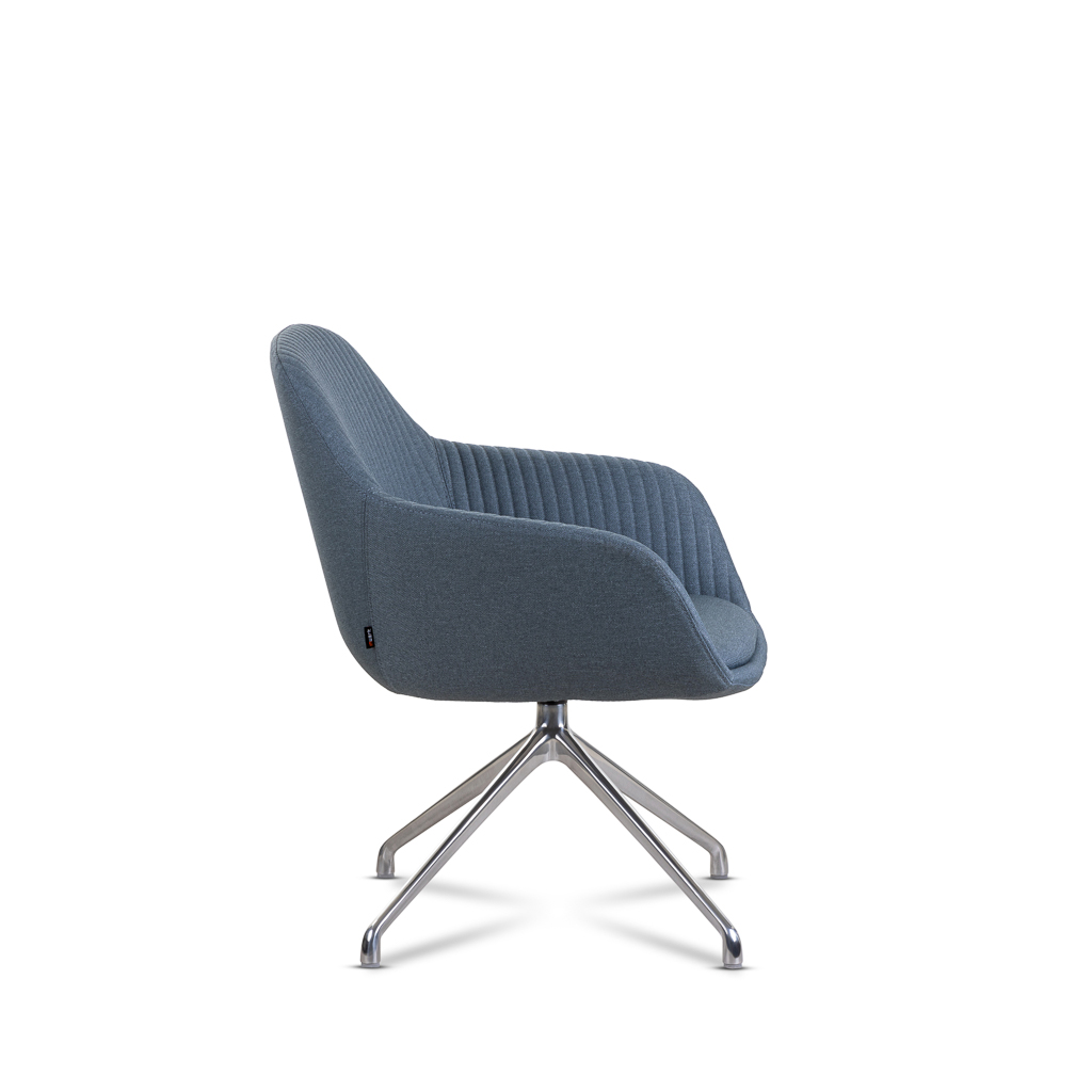 Konferenzstuhl Melow Armchair in Graublau