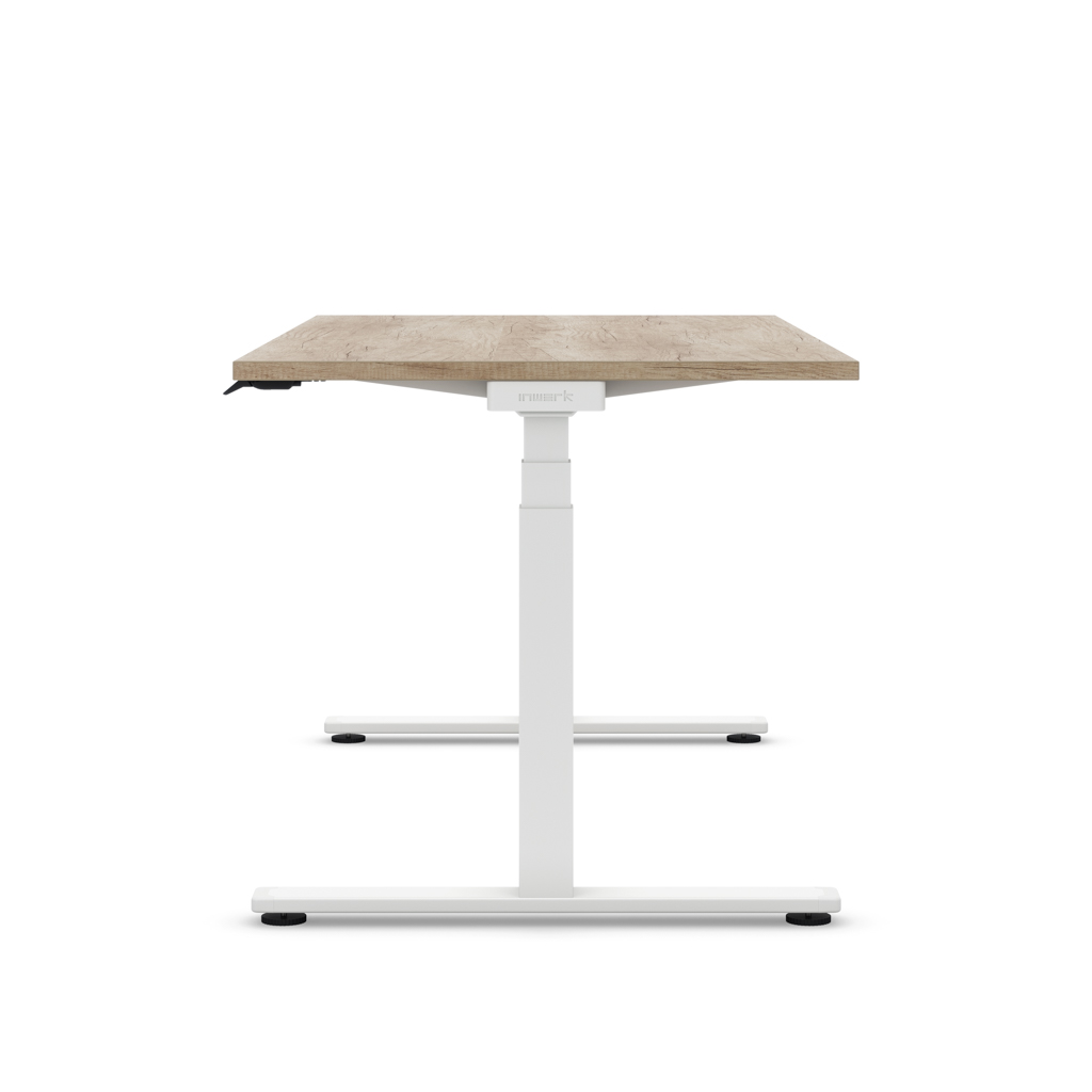 Höhenverstellbarer Schreibtisch Masterlift® Flex Basic, Eiche Dekor/Weiss 160x80