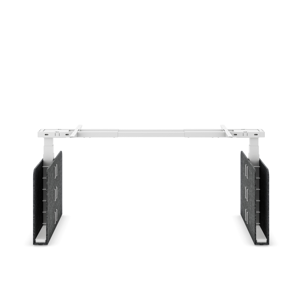 Höhenverst. Tischgestell Masterlift® Flex Akustix®-Edition, Rechteck Dunkelgrau, Weiss