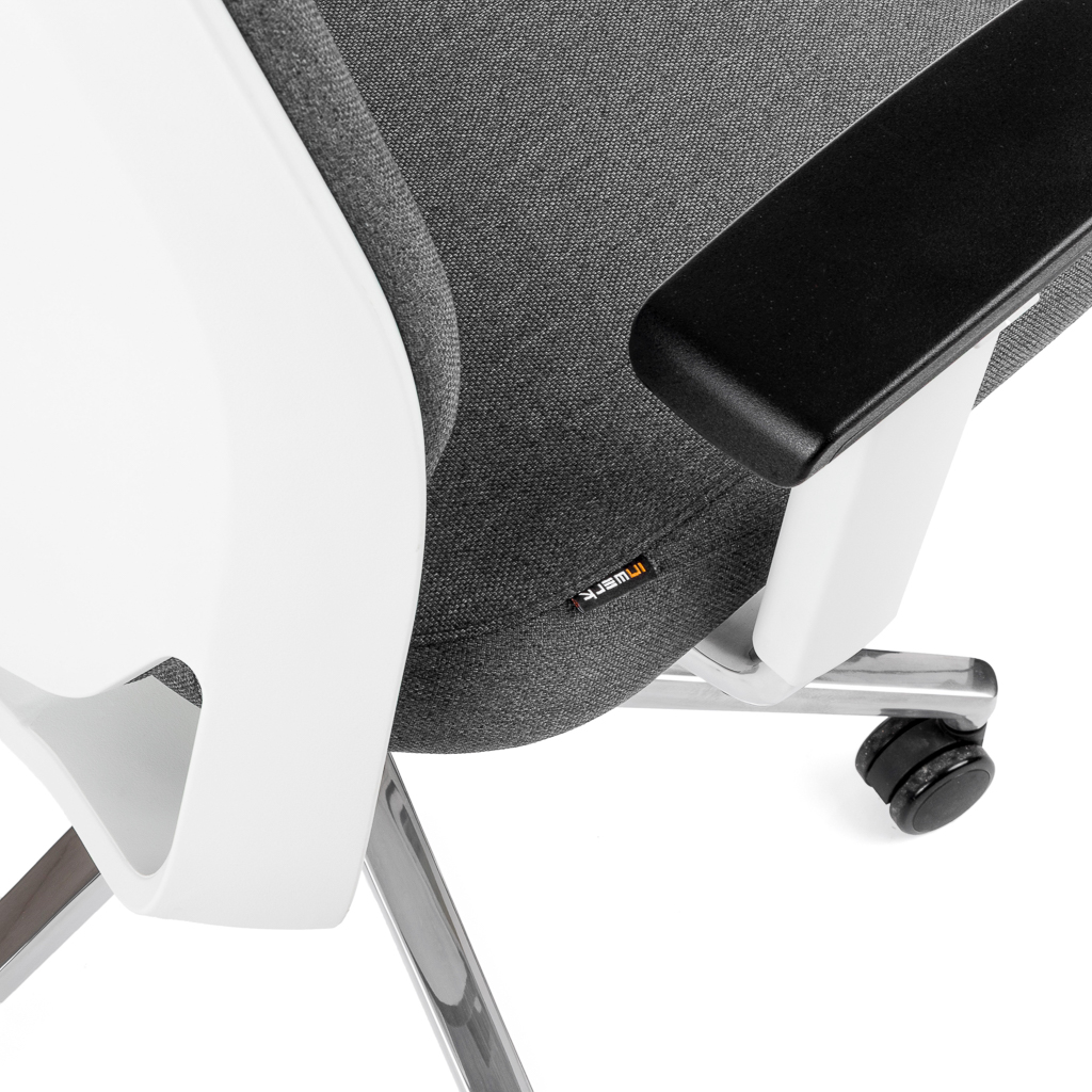 Teamo® Plush - Ergonomischer Bürostuhl, Vollpolster, Weiss/Grau
