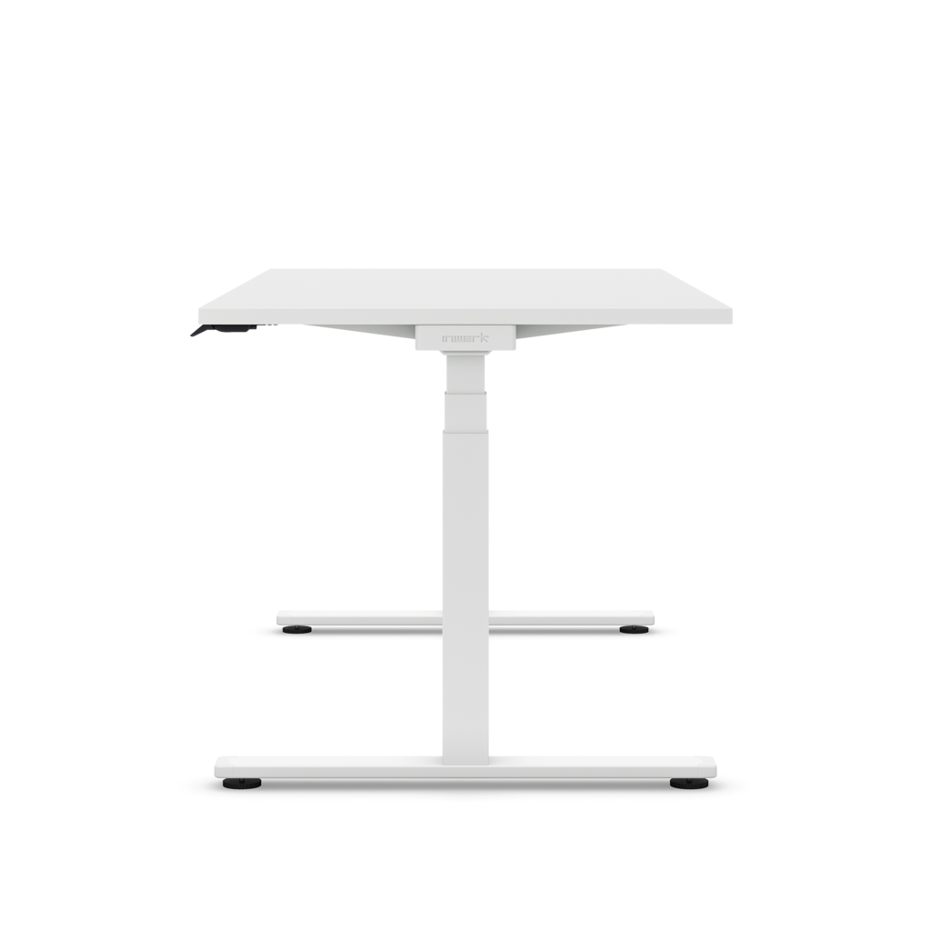 Höhenverstellbarer Schreibtisch Masterlift® Flex Basic, Weiss Dekor/Weiss 200x80