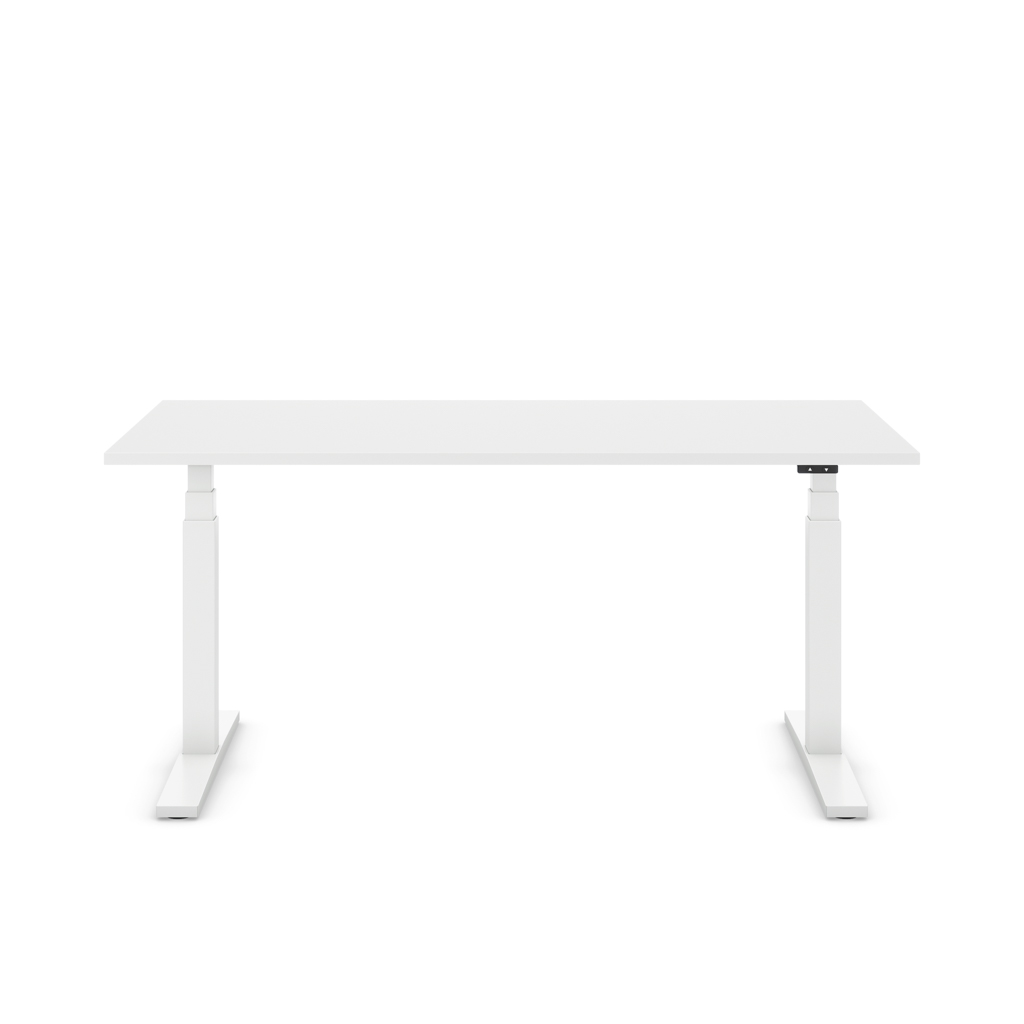 Höhenverstellbarer Schreibtisch Imperio® Lift Q2 Weiss Dekor/Weiss 120x80