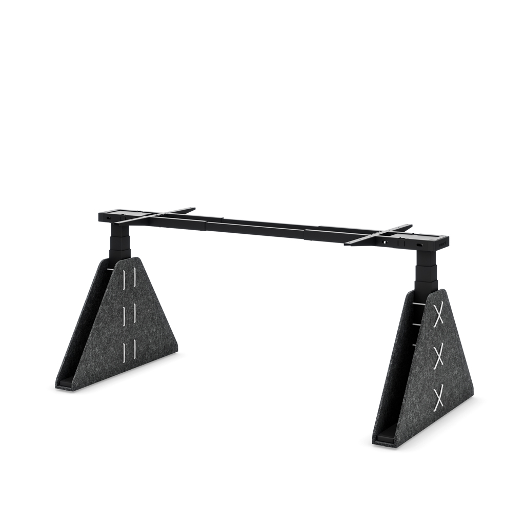 Höhenverst. Tischgestell Masterlift® Flex Akustix®-Edition, Trapez Dunkelgrau, Schwarz
