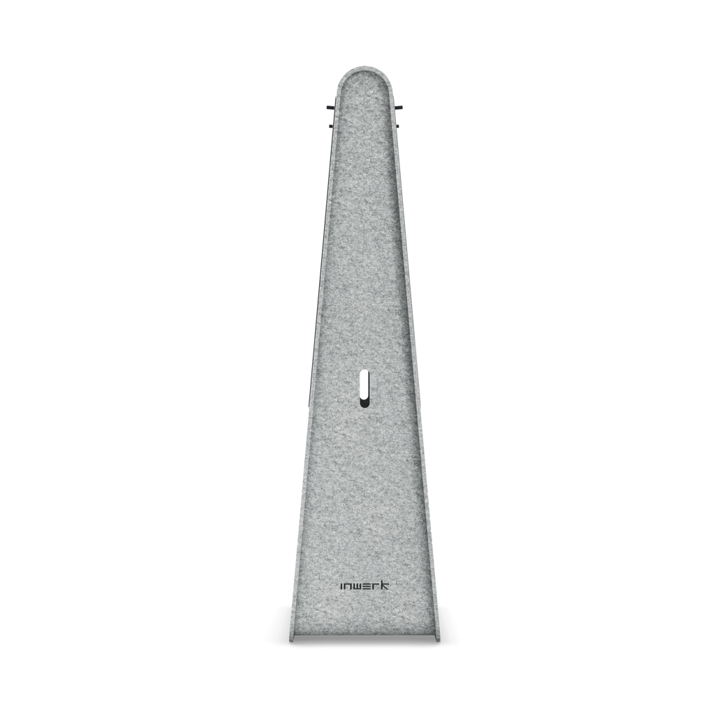 Akustik-Raumteiler Inwerk Sonora® mit Whiteboard Höhe 1800, Kiesel