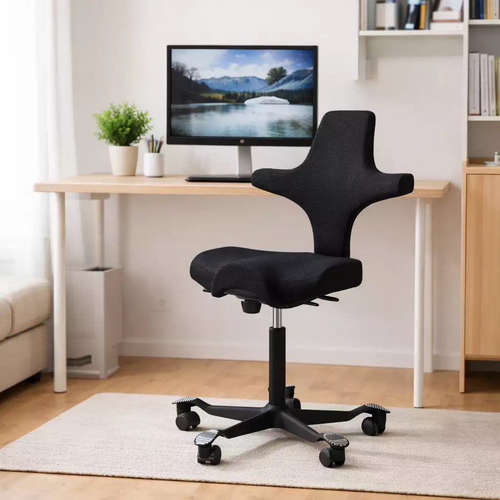 HAG Capisco 8106 Bürostuhl Sattelsitz, Schwarz