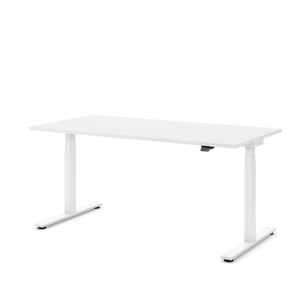 Höhenverstellbarer Schreibtisch Masterlift® Flex Light, Weiss Dekor/Weiss 200x80