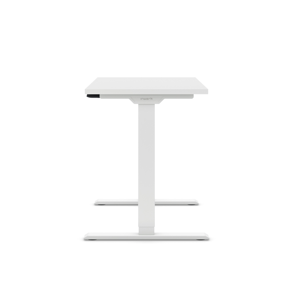 Höhenverstellbarer Schreibtisch Ecolift® Weiss Dekor/Weiss 118x58