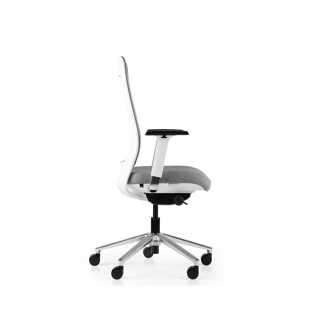 Inwerk Teamo® Original - Ergonomischer Bürostuhl, Weiss/Grau